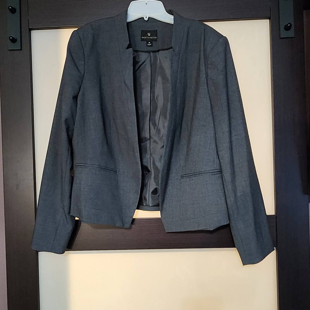 Worthington Charcoal Blazer Suit Jacket 18 Nwot